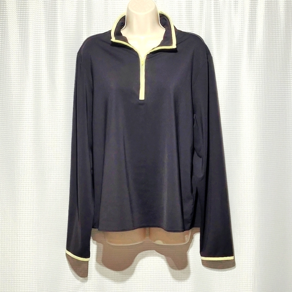 Athletech Black w/Green Trim Zip front  Pullover (XL)